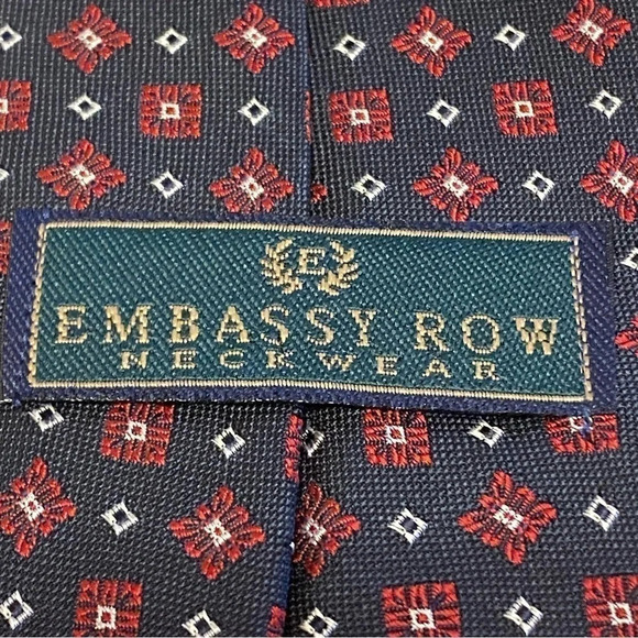 Embassy Row Men's Necktie Tie 100% Silk Made in USA Multicolor - Picture 4 of 7